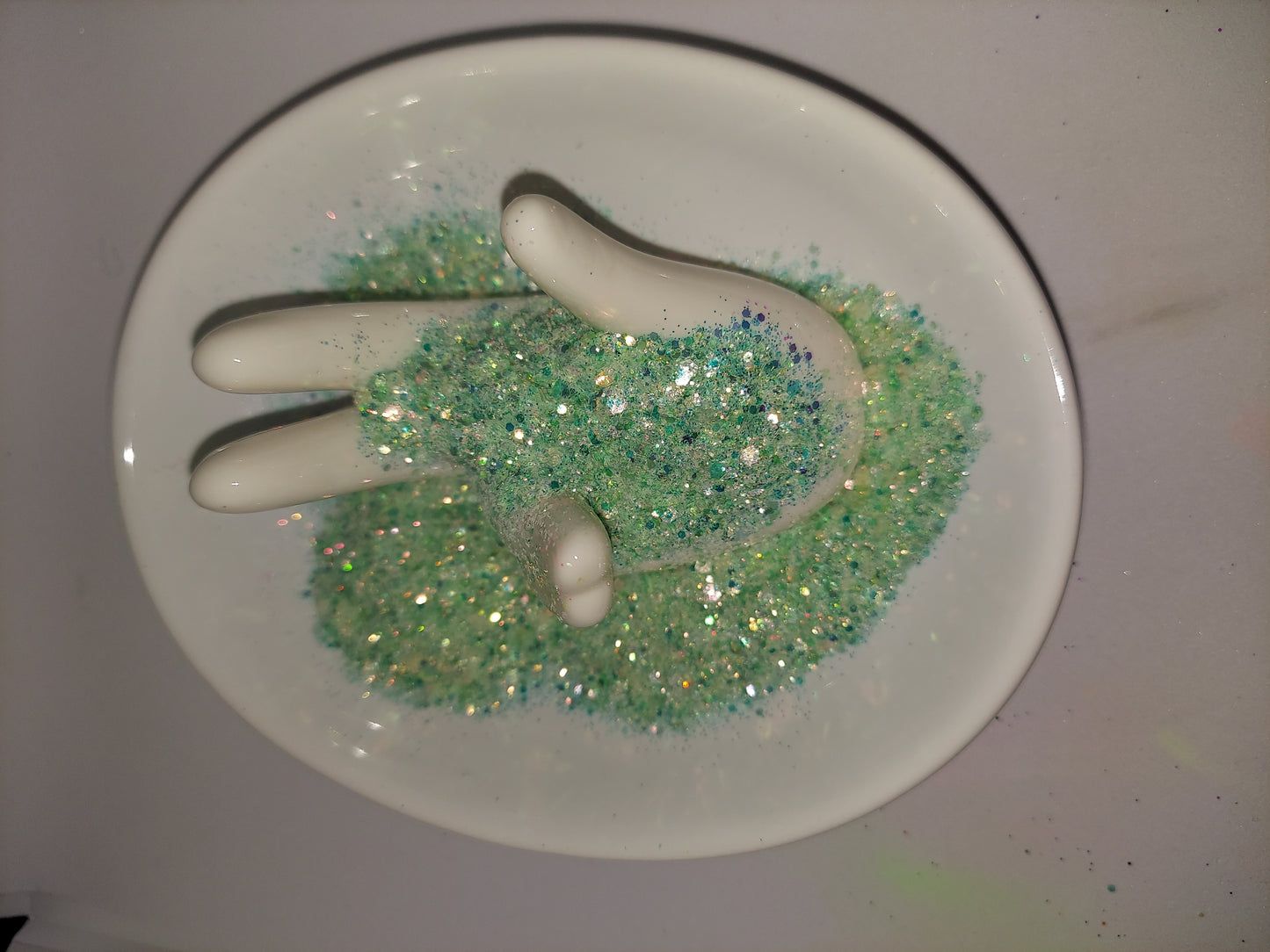 "SEAFOAM SPEARMINT"HOLOGRAPHIC CHUNKY GLITTER