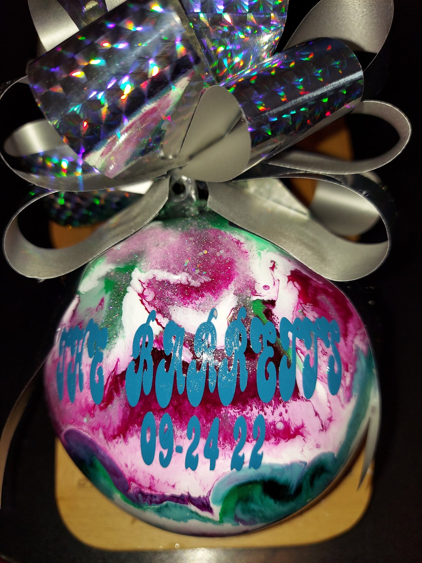 Round Alcohol Ink Ornament