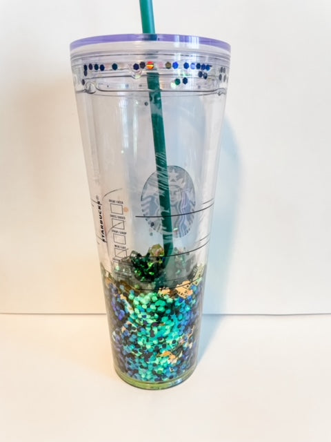 Custom Starb*cks Snow Globe Tumbler 24oz