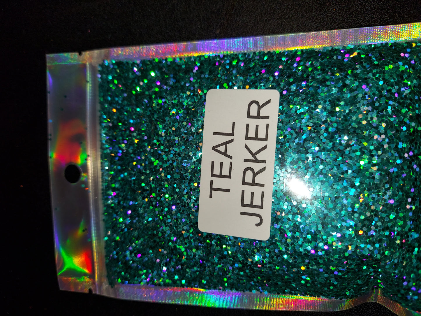 TEAL JERKER MEDIUM HOLOGRAPHICGLITTER