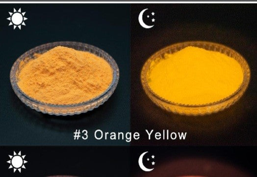 ORANGE-YELLOW GLOW POWDER (1OZ) "CARROT TOP"