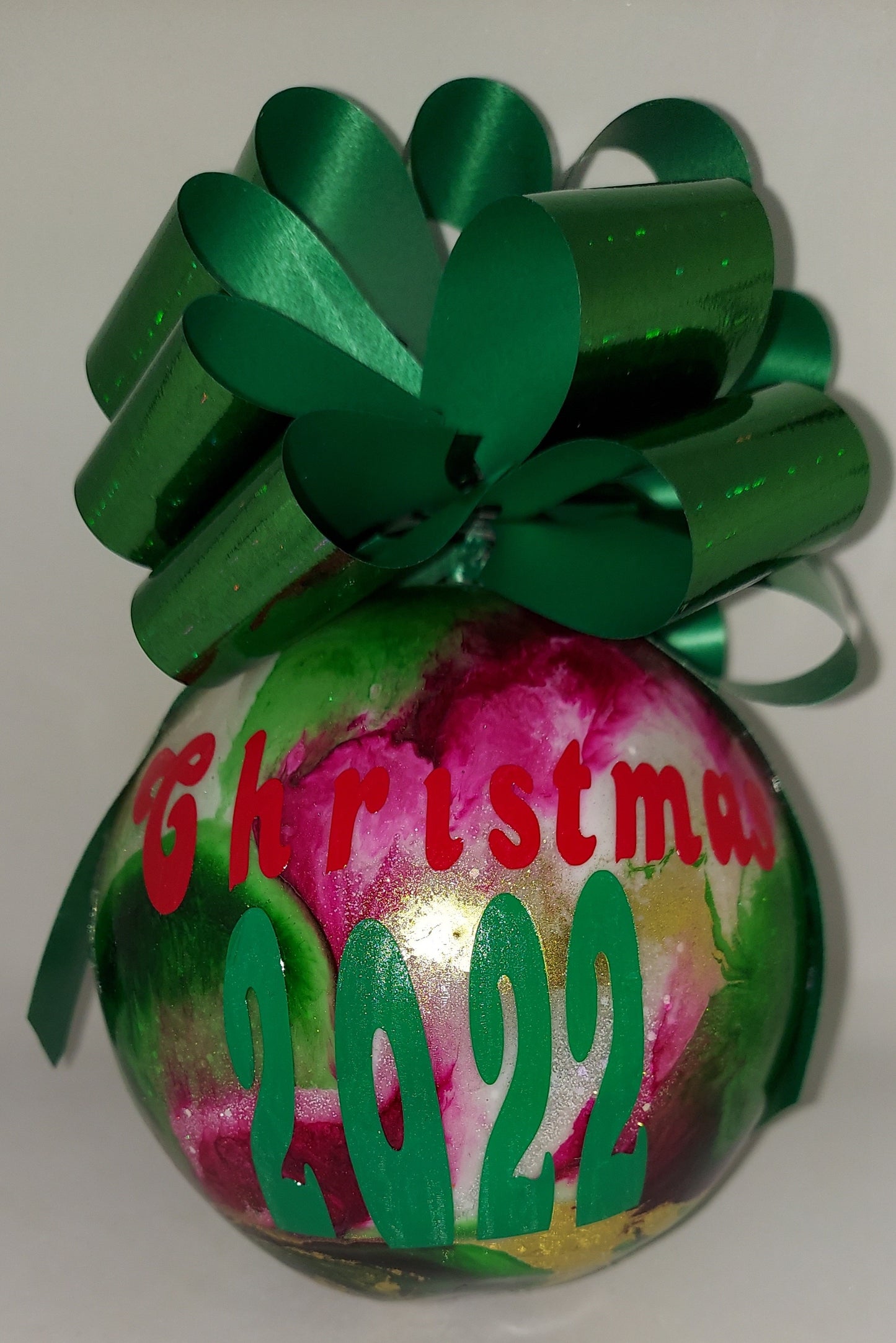 Round Alcohol Ink Ornament